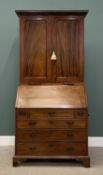 EARLY GEORGE III MAHOGANY BUREAU BOOKCASE, circa 1760, a fine example with two-door shelved cupboard