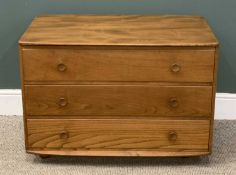ERCOL LIGHTWOOD THREE DRAWER CHEST, 66 (h) x 91.5 (w) x 48cms (d) Provenance: private collection