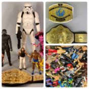 VARIOUS ACTION FIGURES including Jakks Star Wars storm trooper, 46cms (h), Activision Crash