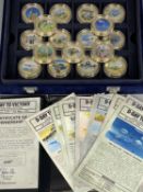 D-DAY TO VICTORY COIN COLLECTION, 17 limited edition coins, gold plated copper Provenance: private