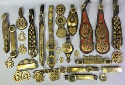 COLLECTION OF ANTIQUE HORSE BRASSES, Martingales and related items Provenance: private collection