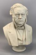 19TH CENTURY PARIAN BUST OF JOHN BRIGHT by Adams & Co after E. W. Wyon, published John Stark,