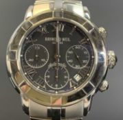 RAYMOND WEIL PARSIFAL STAINLESS STEEL AUTOMATIC CALENDAR CHRONOGRAPH BRACELET WRISTWATCH, no.