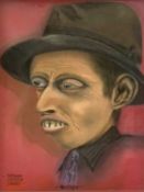 ‡ VERNON LATHOM SHARP (1892-1990, musician/composer) portrait entitled 'Gestapo', signed lower left,