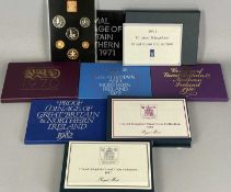 EIGHT ROYAL MINT PROOF COINAGE SETS, 1970, 1971, 1977, 1980, 1982, 1984, 1987 and 1991 Provenance: