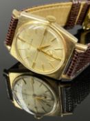 BULOVA M6 RETRO WRISTWATCH & GOLD PLATED HEXAGONAL CASE, circular silvered dial with hour batons,