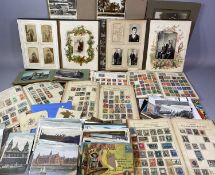 LARGE GROUP OF COLLECTABLES including two Victorian photograph albums, antique and vintage