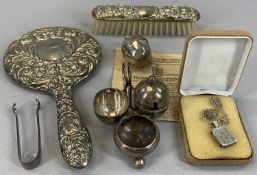 GROUP OF SILVER ITEMS including Victorian cruet set, Sheffield 1899, Martin Hall & Co, 3.5ozt,