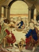 WOOLWORK PICTURE (late 19th/early 20th century), 'The Last Supper', 70 x 62cms Provenance: private