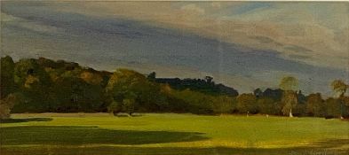 ‡ DAVID WOODFORD (British b. 1938) oil on card - entitled verso 