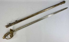 PRUSSIAN MODEL M1889 OFFICER'S SWORD, 82.5cm double fullered single edged blade, maker's stamp for