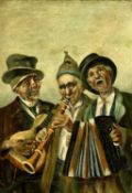 ‡ AFTER VINCENZO BUSCIOLANO oil on canvas - Italian musicians, indistinctly signed lower right, 50 x