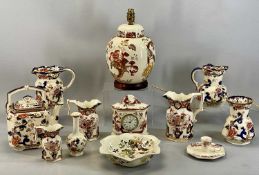 MASONS IRONSTONE CHINA MANDALAY RED IMPERIAL PATTERNS including table lamp, 26cms (h) excluding