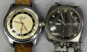 ATLANTIC AUTOMATIC STAINLESS STEEL CASED GENTS WRISTWATCH, 36mm (diam.) and a Seiko automatic
