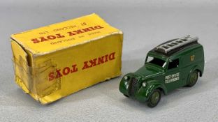 DINKY TOYS MORRIS 'P O Telephones Service Van', green body and hubs, black roof panel with silver