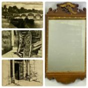 WILLIAM RUSSELL two engravings - Staircase Rhens, signed in pencil, 18 x 11.5cms, The South Door