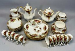 ROYAL ALBERT 'OLD COUNTRY ROSE' PATTERN DINNER, TEA & COFFEE SERVICE, approx. 50 pieces