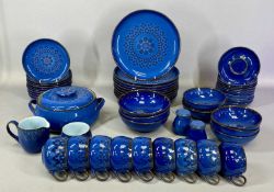 DENBY 'MIDNIGHT' PATTERN DINNER & TEA SERVICE including lidded circular two-handled tureen, ten 26cm