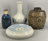 DANISH CERAMICS GROUP, Royal Copenhagen 'Fajance' vase, 870/3751, 17cms (h), a Marguerite bottle