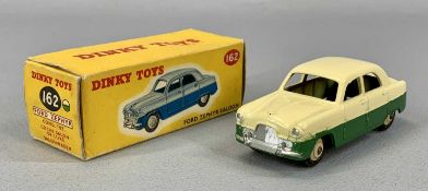 DINKY TOYS no. 162 FORD ZEPHYR SALOON, two tone cream and green body, silver trim, cream hubs, in