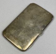 GEORGE V SILVER CIGARETTE CASE of plain form, London 1912, Wilmot Manufacturing Co, 13.5 x 8.5cms,