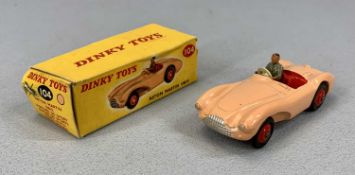 DINKY TOYS no. 104 ASTON MARTIN DB5, salmon pink body, red seats and hubs, with driver, original all