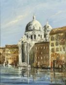 PATRICIA ANNE BALARD (British 20th century) oil on board - entitled verso 'Early Morning in Venice',