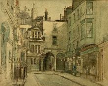 AMY JOSEPH (British 20th century) watercolour - entitled verso 'Savile Place (demolished)', 27 x