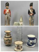 MIXED GROUP OF CERAMICS & GLASSWARE including a Mason's Mandalay jardiniere, 16.5cms (h), a Bisto