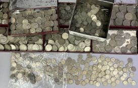 LARGE & WELL SORTED GROUP OF PRE DECIMAL BULLION COINAGE, pre 1947 half crowns (142), pre 1947 two