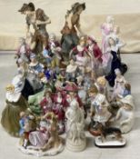 GROUP OF PORCELAIN FIGURINES including Royal Doulton 'Geraldine' HN2348, 'Grace' 2318, Coalport '