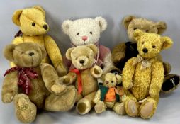 GROUP OF COLLECTABLE TEDDY BEARS (7) including Harrods, Merrythought, Lan and other Provenance:
