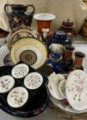 GROUP OF DECORATIVE CERAMICS, mainly 20th century, Royal Stanleyware 'Jacobean' oval bowl with