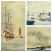 VARIOUS ARTISTS comprising ALAN STARK (British 20th century) watercolour - sailing ships, signed