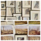 COLLECTION OF FOURTEEN HAND COLOURED ENGRAVINGS, 18th century and later, North Wales Views, 35.5 x