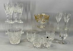 BOXED GLASSWARE, Royal Doulton 'Elegance' whisky glasses, four, Royal Doulton ice bucket and