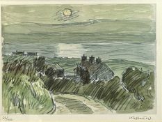 ‡ SIR KYFFIN WILLIAMS RA limited edition (62/100) print - 'Y Ffordd i Porth Cwyfan (The Way to Porth