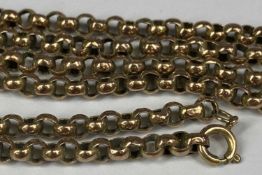 9CT ROSE GOLD BELCHER CHAIN, 60cms (l), 12gms Provenance: private collection Ynys Mon