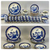 A BOOTH'S 'REAL OLD WILLOW' PATTERN DINNER & TEA SERVICE, approx. 50 pieces Provenance: private