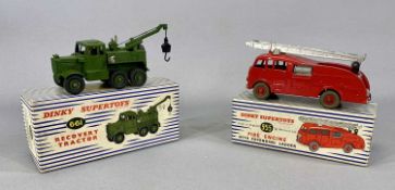 DINKY SUPER TOYS no. 661 RECOVERY TRACTOR & no. 955 FIRE ENGINE with extending ladder, both with