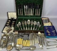 SILVER PLATED CUTLERY including a canteen of Kings pattern cutlery and other items Provenance: