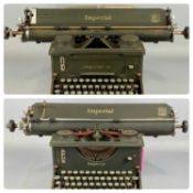 TWO VINTAGE IMPERIAL TYPEWRITERS Provenance: private collection Anglesey