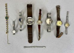 MIXED GROUP OF LADIES & GENTS WRISTWATCHES by Ingersoll, Seiko, etc (8) together with a ladies spare