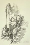 TERENCE CUNEO (British 1907 - 1996) print on paper - 'The Rocket', as she appeared at the time of