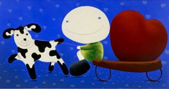 MACKENZIE THORPE (English b.1956) limited edition print - 'Riding with Love', with certificate, 42 x