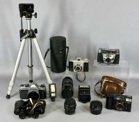 VINTAGE & OTHER CAMERA EQUIPMENT to include a Kodak Prontor 500 lk, Mitakon and other lenses, etc