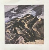 SIR KYFFIN WILLIAMS RA (Welsh 1918 - 2006) limited edition print - 'Farmer Below Snowdon', 72 x