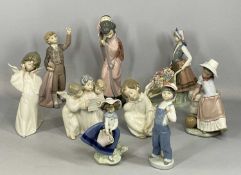 GROUP OF NINE LLADRO FIGURES including 'The Matador', 26cms (h) Provenance: private collection