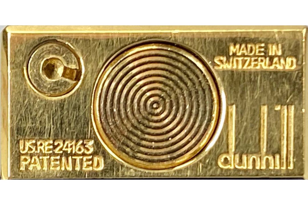 DUNHILL ROLLAGAS GOLD PLATED & YELLOW ENAMEL POCKET LIGHTER in box with instructions Provenance: - Image 7 of 8