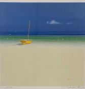 LES SPENCE (20th century) limited edition print - 'The Mooring', with blind gallery stamp, signed in